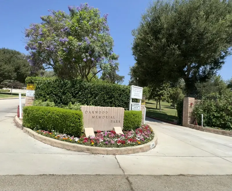 Oakwood Memorial Park entrance, Chatsworth CA