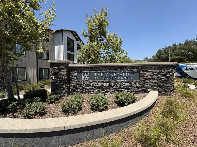 The Vineyards at Porter Ranch community entrance on Porter Ranch Drive