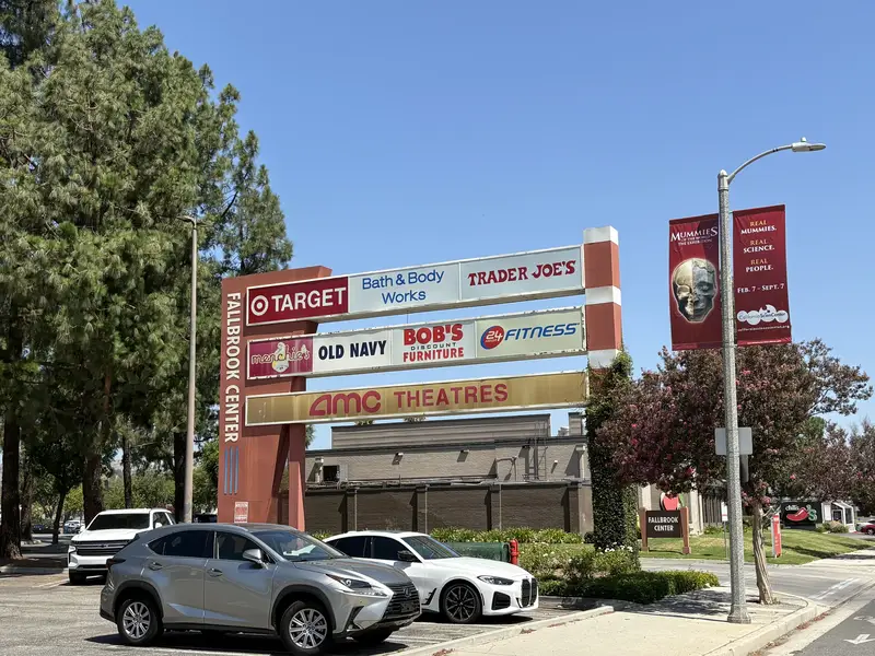 Fallbrook Center shopping plaza on Fallbrook Avenue, West Hills CA