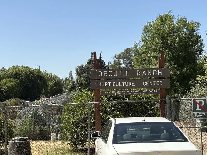 Orcutt Ranch Horticulture Center entrance, West Hills CA